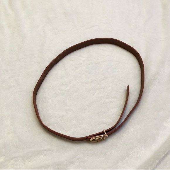 NEW Chestnut Brown Faux Leather Fashion Belt - Picture 5 of 7